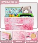 2-Drawer Kids Nightstand with Fabric Bins