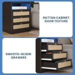Farmhouse Nightstand with Smart Locking Gun Drawer