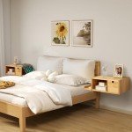 Modern Wall-Mounted Nightstand with Charging Station