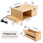 Modern Wall-Mounted Nightstand with Charging Station