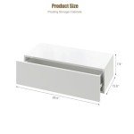 Modern White Floating Wall-Mounted Nightstand with Drawer