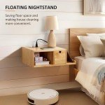 Modern Wall-Mounted Nightstand with Charging Station
