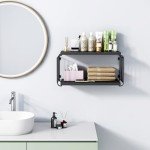 Black Floating Nightstand Shelf for Bedroom