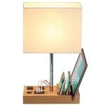 Desk Lamp with USB Ports and Phone Stands