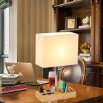 Desk Lamp with USB Ports and Phone Stands