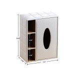 Stylish PU Leather Tissue Box and Remote Caddy