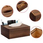 Multifunctional Wood Tissue Box Cover Organizer - Yellow