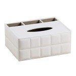 Stylish PU Leather Tissue Box and Remote Caddy