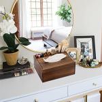Multifunctional Wood Tissue Box Cover Organizer - Yellow