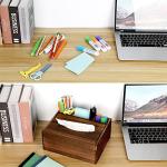 Multifunctional Wood Tissue Box Cover Organizer - Yellow