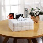 Stylish PU Leather Tissue Box and Remote Caddy