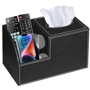Stylish PU Leather Tissue Box Organizer for Home