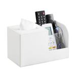 Stylish PU Leather Tissue Box with Organizer