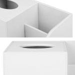Stylish PU Leather Tissue Box with Organizer
