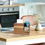 Acacia Wood Tissue Box Cover and Organizer