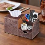 Stylish Nightstand Organizer and Tissue Holder