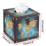 Sumnacon Vintage Green Wood Tissue Box Cover