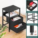 Yoobure LED Nightstand with Storage and Charging Ports