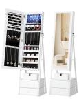Nicetree LED Jewelry Cabinet with Mirror and Drawers