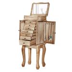 Emfogo Jewelry Armoire with Makeup Mirror & Drawers