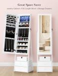 Nicetree LED Jewelry Cabinet with Mirror and Drawers