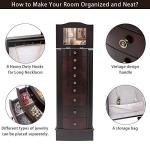 Imseigo Large Jewelry Armoire with Mirror and Hooks