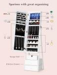 Nicetree LED Jewelry Cabinet with Mirror and Drawers