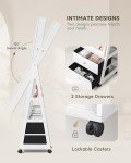 Furmax Swivel Jewelry Cabinet with Full-Length Mirror