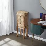 Emfogo Jewelry Armoire with Makeup Mirror & Drawers
