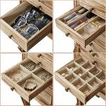 Emfogo Jewelry Armoire with Makeup Mirror & Drawers