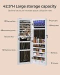 SONGMICS Wall-Mounted Jewelry Cabinet with Mirror