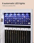 SONGMICS Wall-Mounted Jewelry Cabinet with Mirror