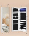 SONGMICS Wall-Mounted Jewelry Cabinet with Mirror