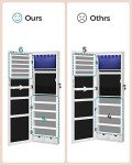 SONGMICS Wall-Mounted Jewelry Cabinet with Mirror