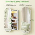 LED Wall-Mounted Jewelry Cabinet and Mirror