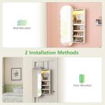 LED Wall-Mounted Jewelry Cabinet and Mirror