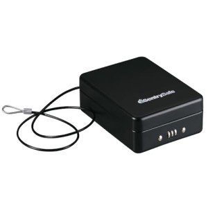 Compact Black Lock Box Safe for Money and Jewelry