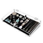 Locking Acrylic Display Tray for Jewelry and Watches
