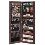 Wall-Mounted Jewelry Cabinet with Mirror & Organizer