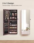 Wall-Mounted Jewelry Cabinet with Mirror & Organizer