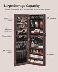 Wall-Mounted Jewelry Cabinet with Mirror & Organizer