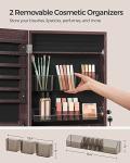 Wall-Mounted Jewelry Cabinet with Mirror & Organizer