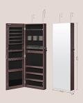 Wall-Mounted Jewelry Cabinet with Mirror & Organizer