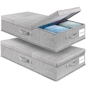 Underbed Storage Bins with Lids and Handles