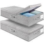 Underbed Storage Bins with Lids and Handles