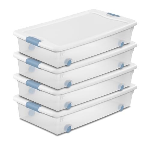Compact under‑bed storage bins
