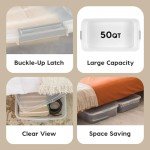 IRIS 50 Qt Under Bed Storage Bin with Lids