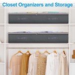 90L Foldable Under Bed Storage Bins - Grey