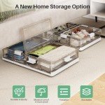Rolling Under Bed Storage Bins with Lids - 37.8 Qt