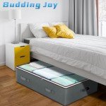 90L Foldable Under Bed Storage Bins - Grey